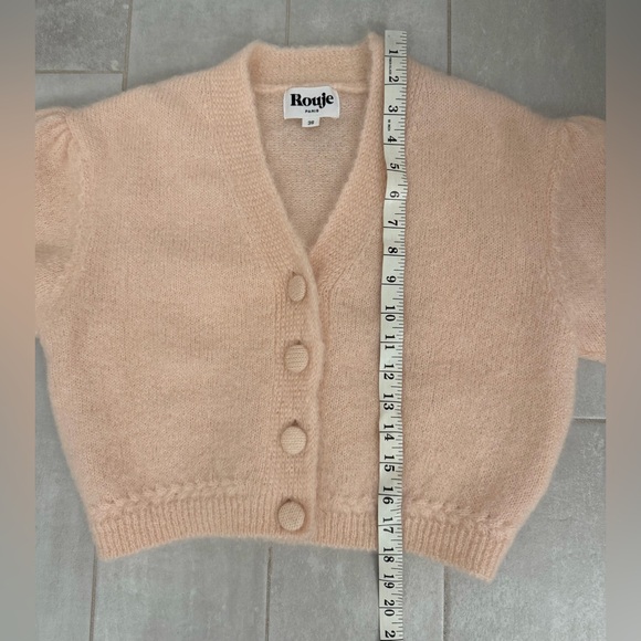 Rouje Nona Cardigan Blush Pink Size FR 38/US 6 - Picture 7 of 7